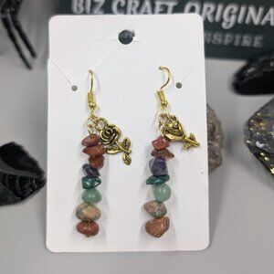 Enchanted Garden Multi-Stone Dangle Earrings